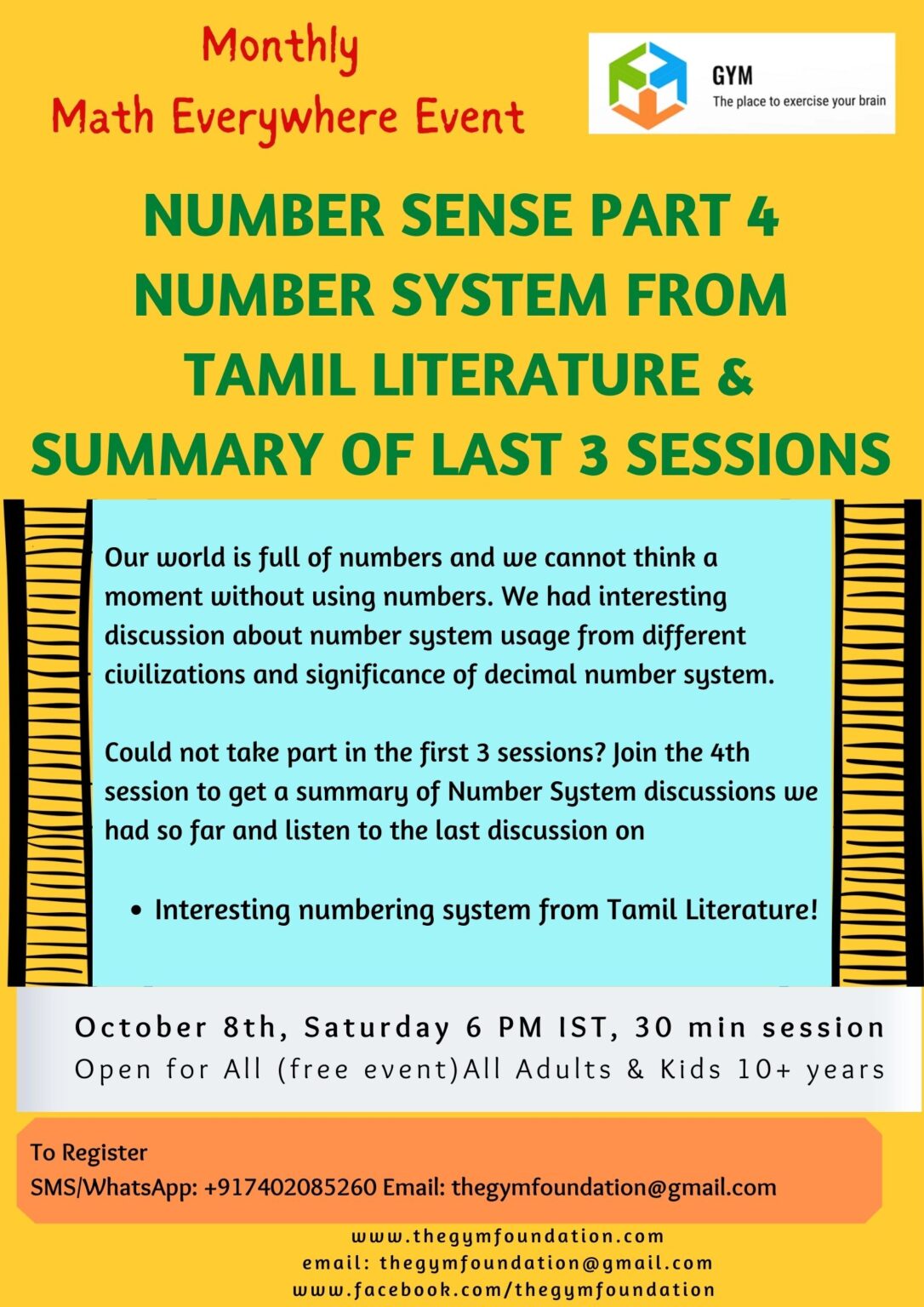 Number Sense – math everywhere – GYM – Growing Young Mathematicians